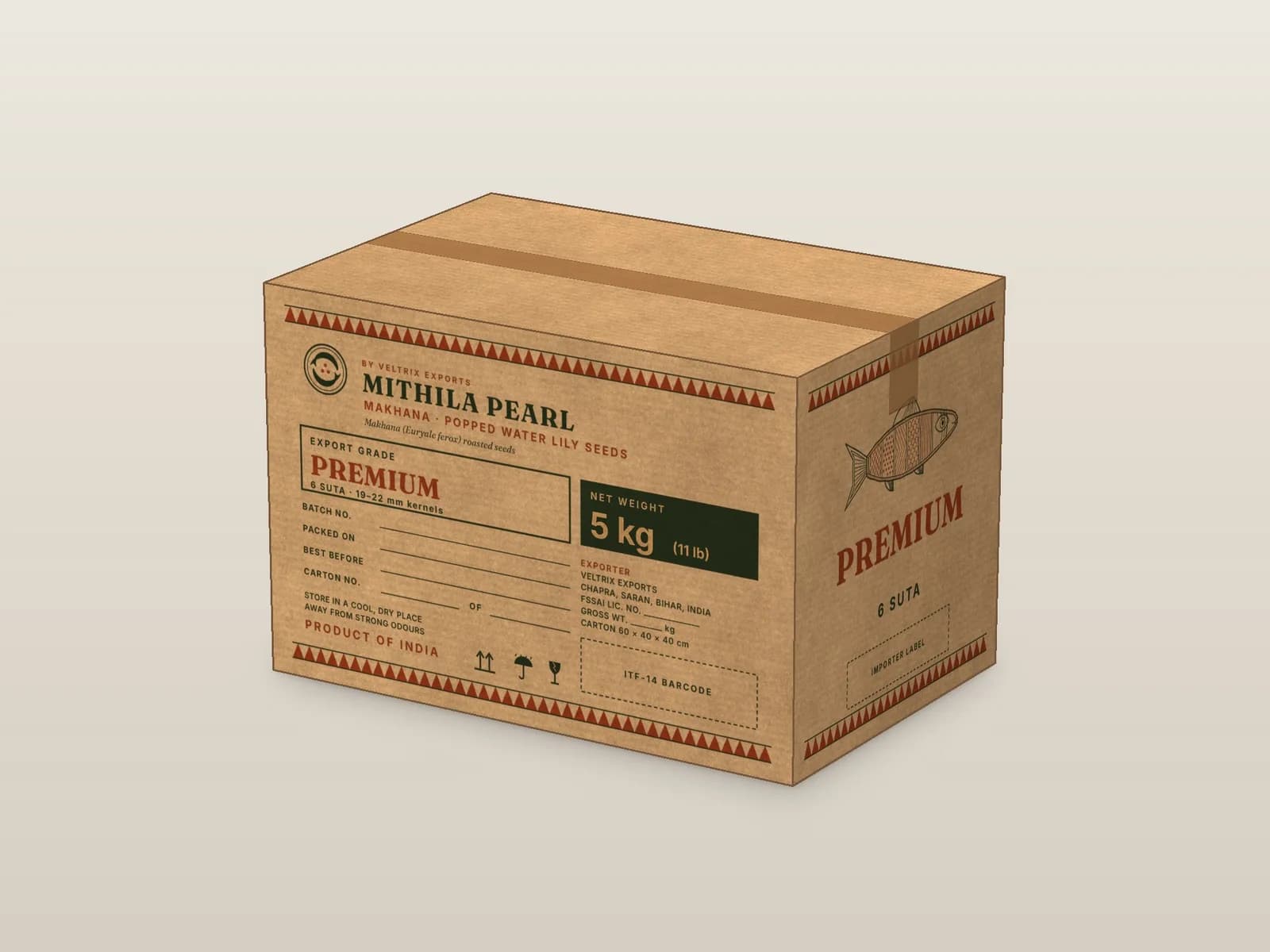 Mithila Pearl 5 kg export carton